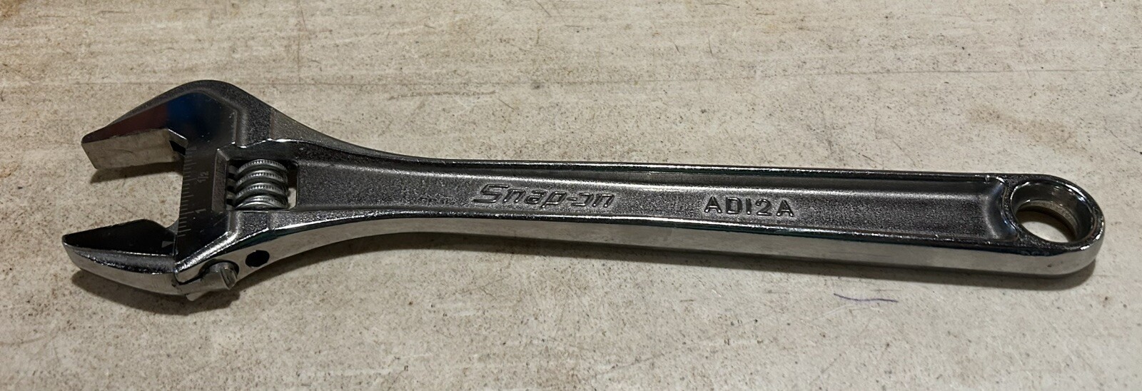 Snap-On Tools Chrome 12″/300mm Adjustable Wrench AD12A