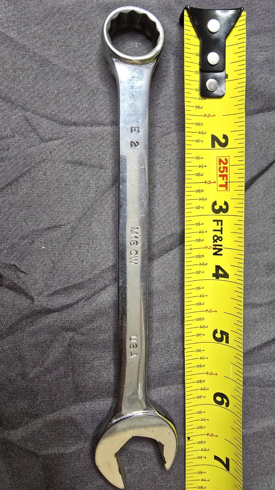 Mac Tools Combination Chrome Wrench M16CW 12 Pt USA Made Handtool M16 CW