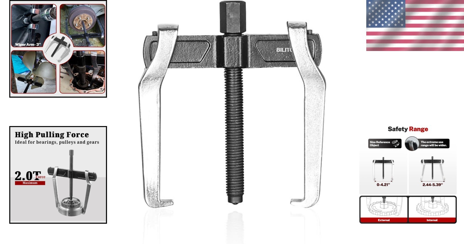 4″ 2-Jaw Gear Puller for Automotive Use – Quick & Secure Component Removal