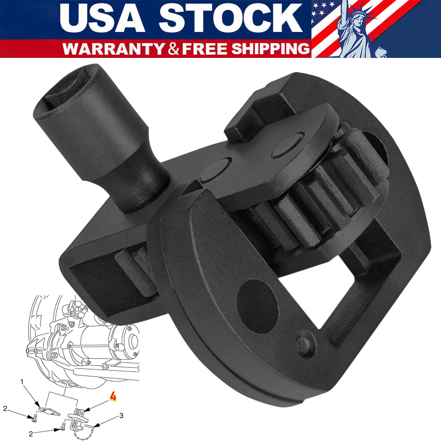 J-46392 Engine Barring Tool For Detroit Diesel DD13 DD15 DD16 MBE4000 MBE900