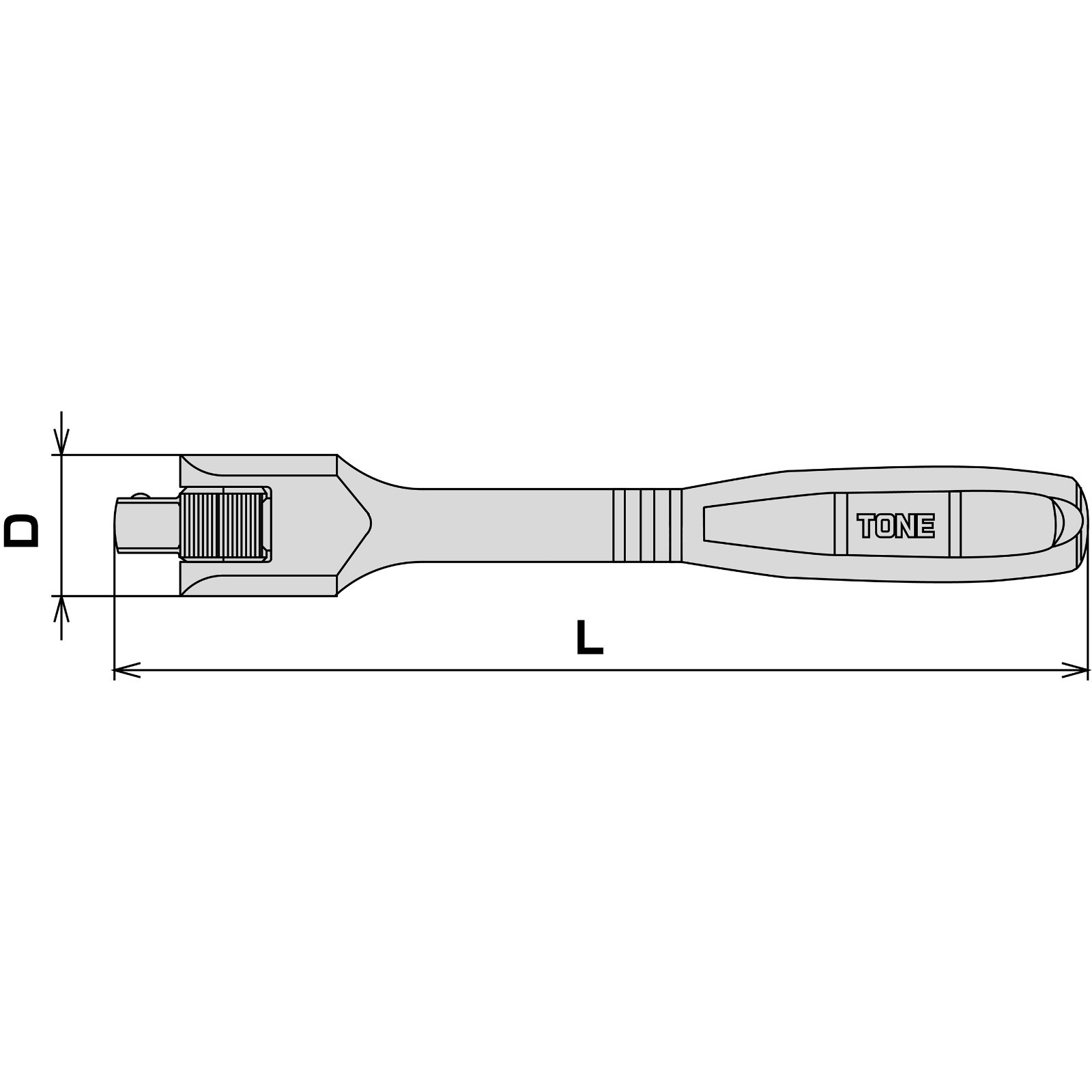 Tone NS3S 3/8″ drive Short Breaker Bar 7.5″ | Made in Japan