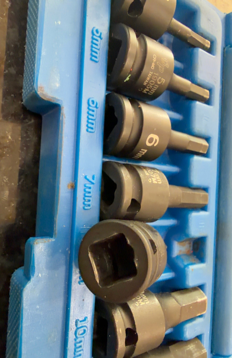 SP Tools 1297MH 7 Pc 1/2″ Drive Metric Hex Allen Impact Bit Socket Set 4-12mm