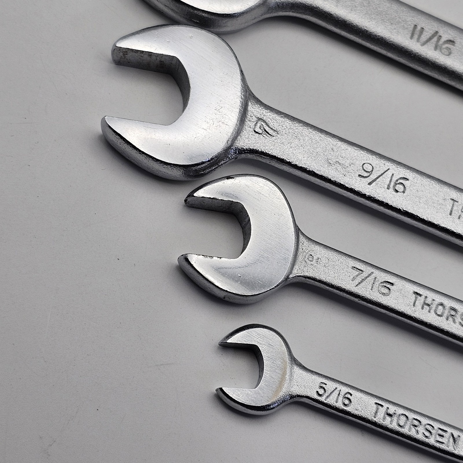 Vintage Thorsen Double Open End Wrench Set 1/4″ to 7/8″ USA Made Lot Of 6
