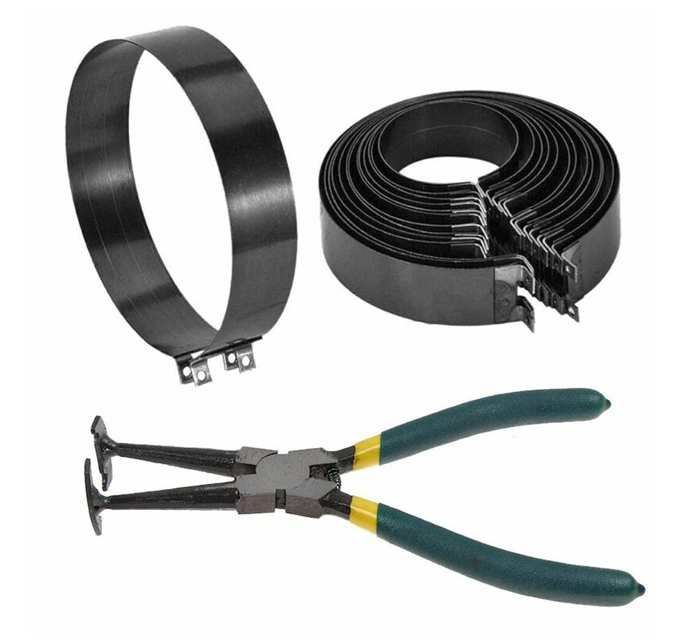 Professional 14Pcs Piston Ring Compressor With Ratcheting Plier & Carrying Case