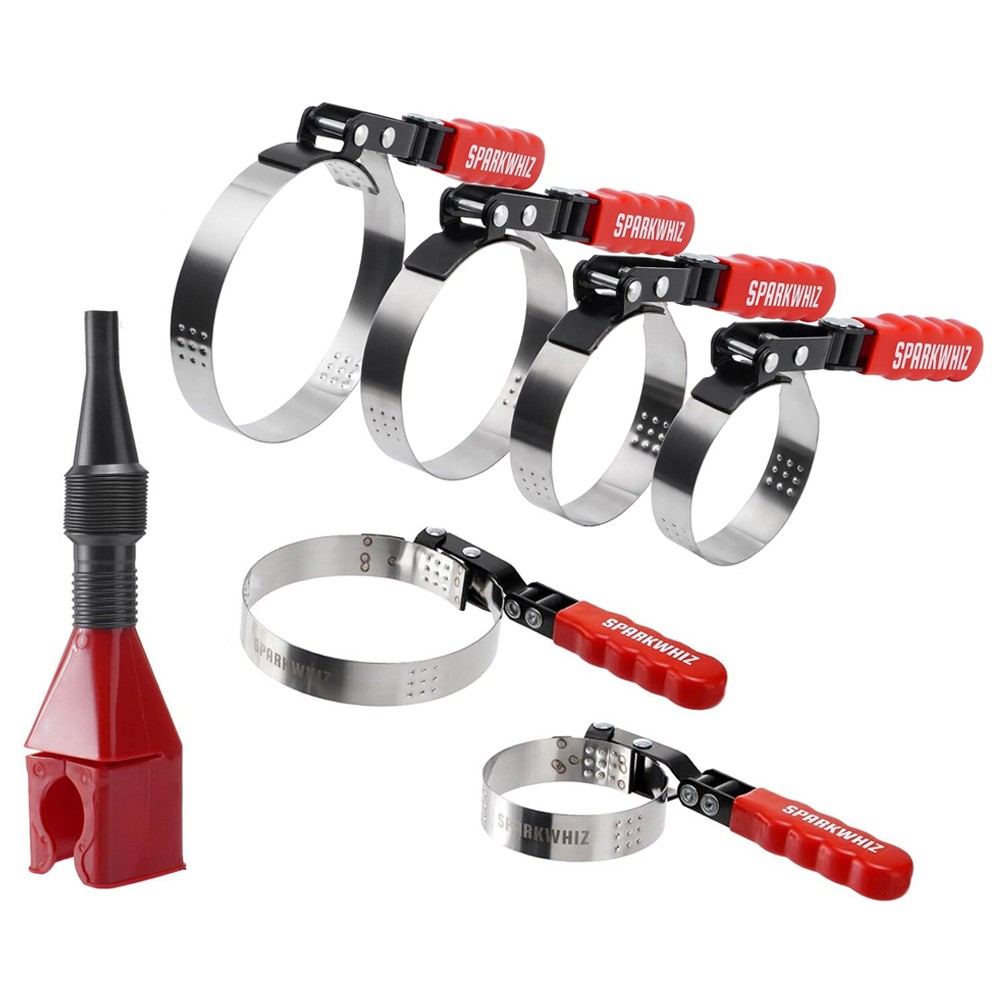 SPARKWHIZ 7 IN 1 Oil Filter Wrench Oil Filter Removal Tool Kit 2-1/6″ 5-1/4″