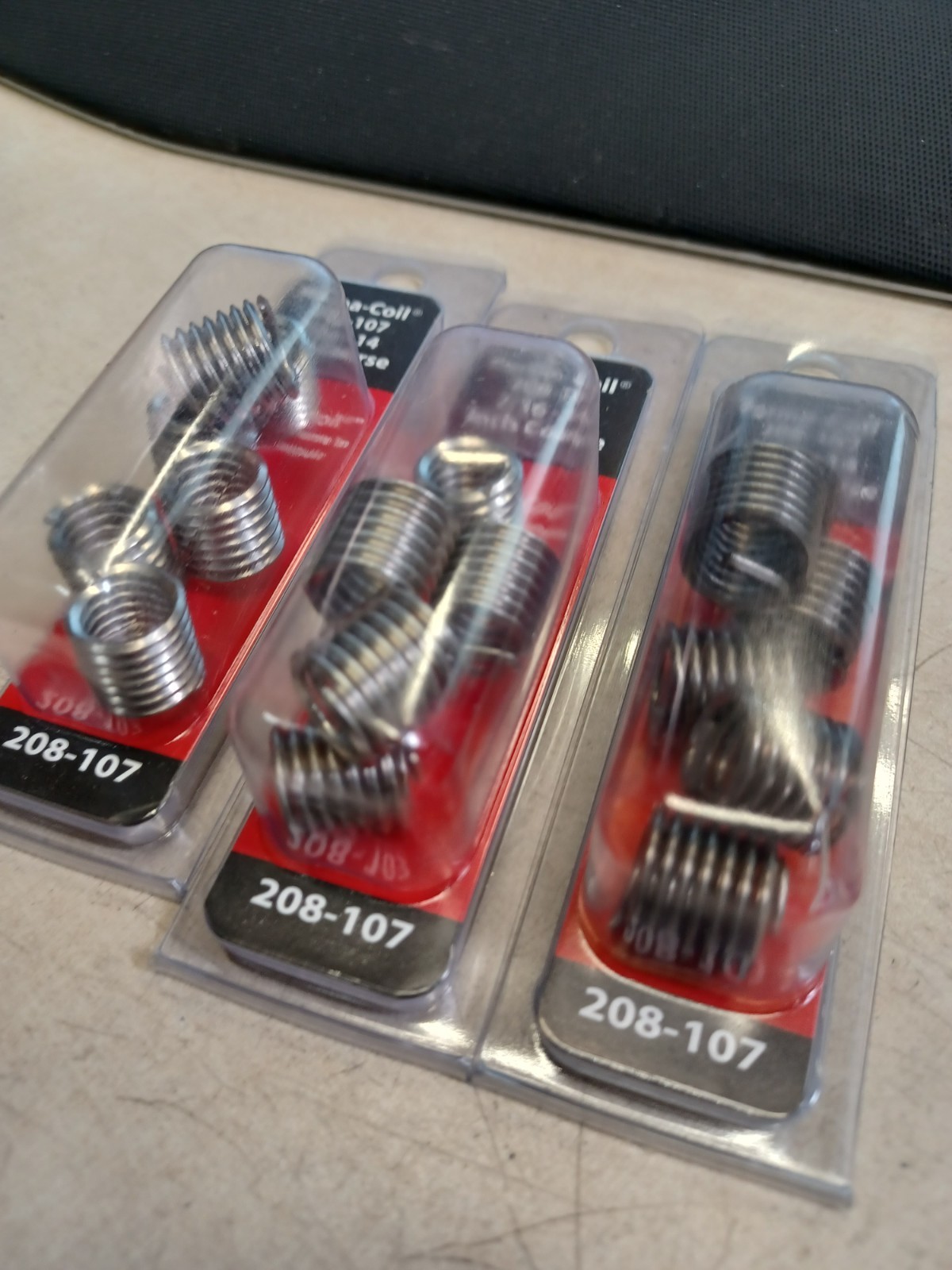 Lot Of 3 7/16-14 NC Thread Repair Inserts Perma Coil 208-107