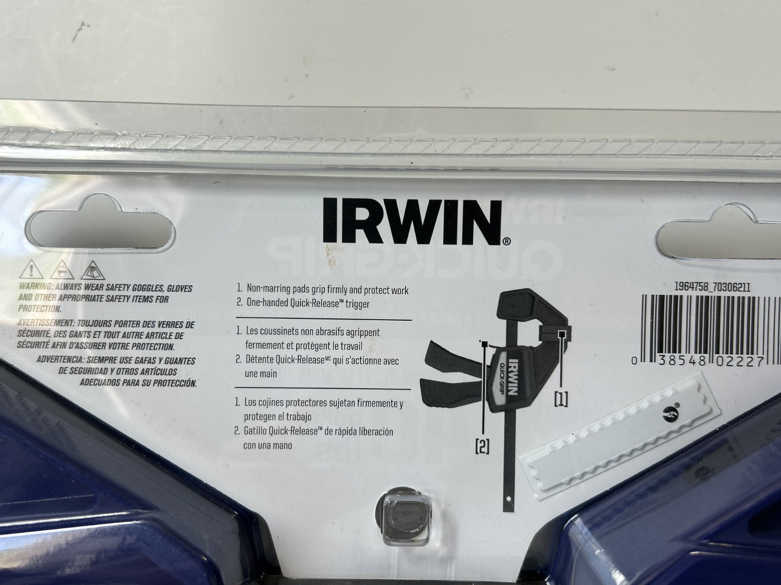 IRWIN Quick-Grip 1964758 One-Handed Mini Bar Clamp 4 Count Pack 140lb Blue NEW