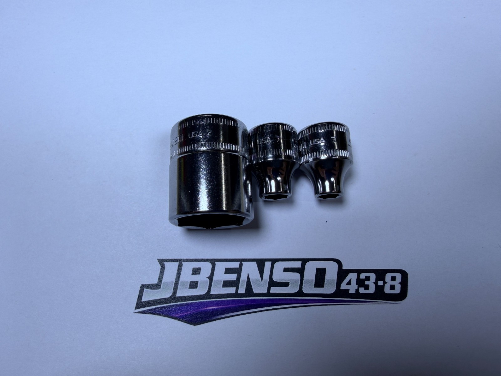 Snap-On Tools NEW 3pc 3/8″ Drive 6mm 7mm 20mm Metric 6pt Shallow Add-On Sockets