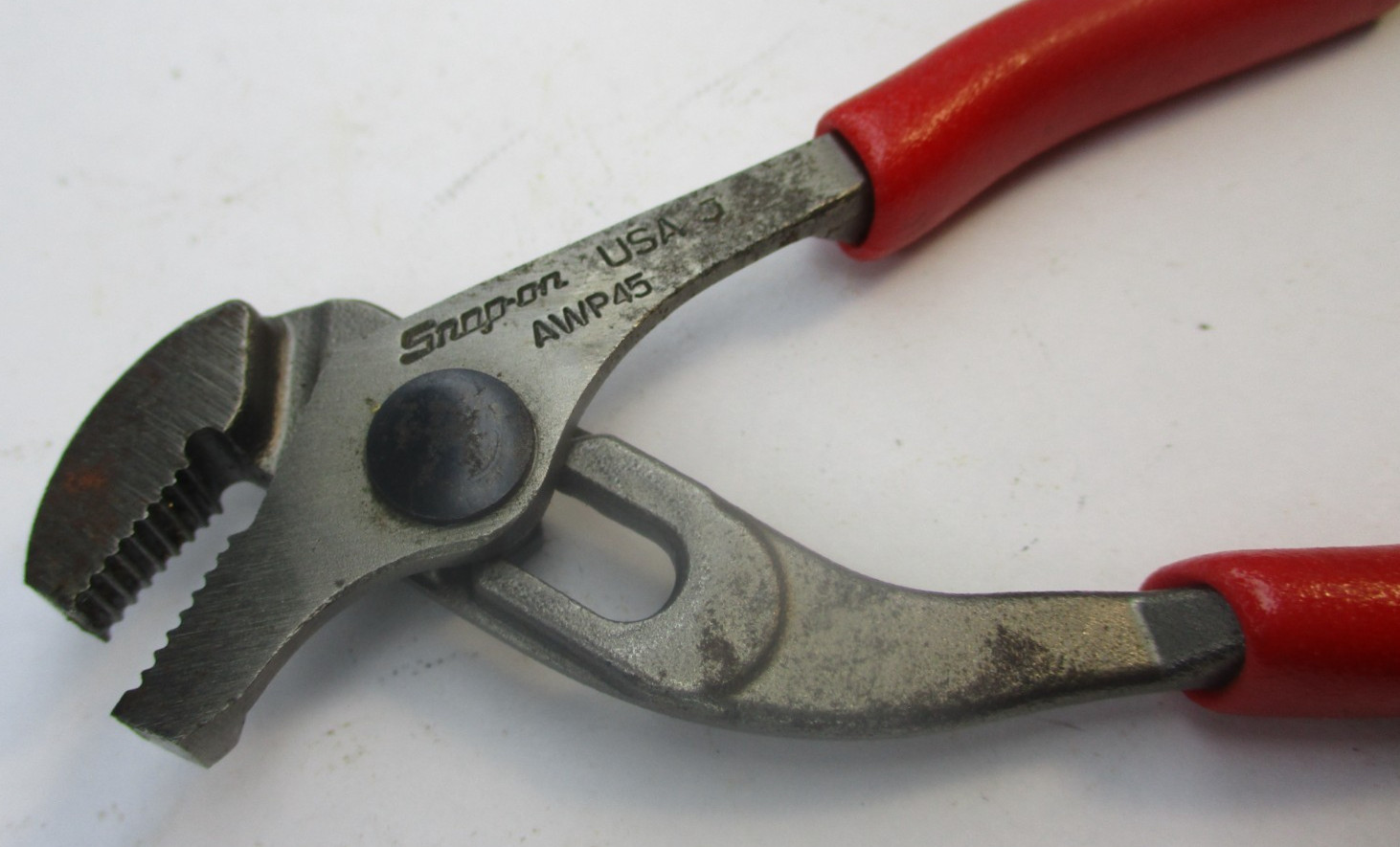 Snap on AWP45 5″ Adjustable Joint Tongue & Groove Pliers Red Cushion Grip USA