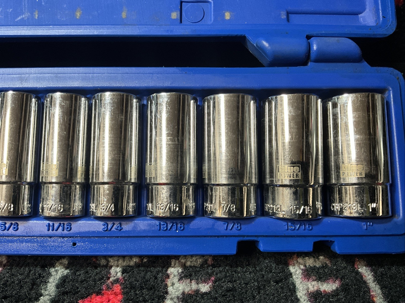 Cornwell Blue Power CBP2L 3/8” Drive SAE Deep 13 Pieces Socket Set Missing 1/4”