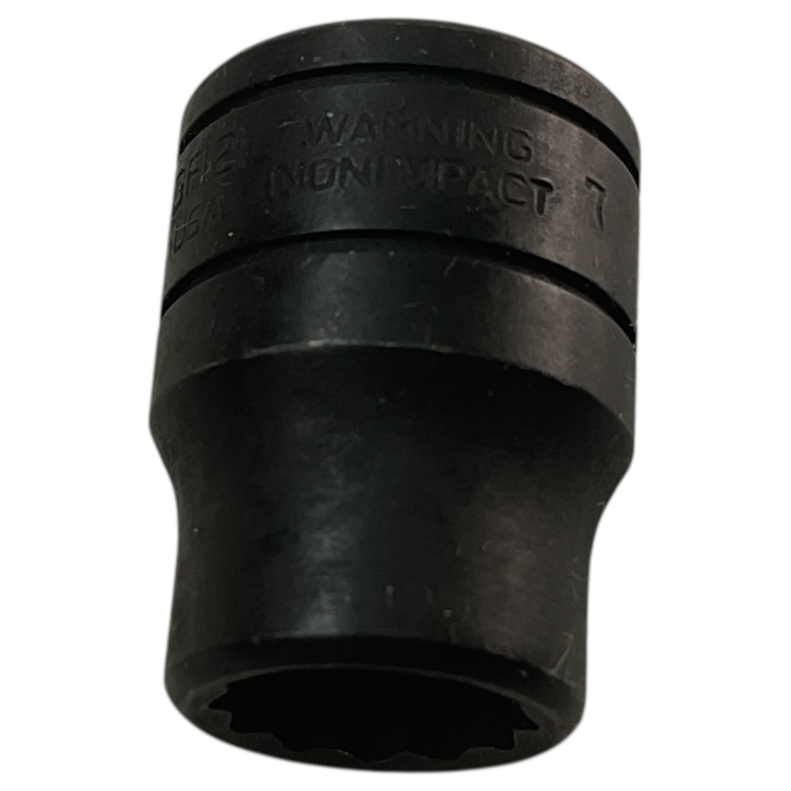 Snap-On Shallow Socket 3/8″ GF121 3/8″ Drive 12 Pt As Pictured Mechanic Tool