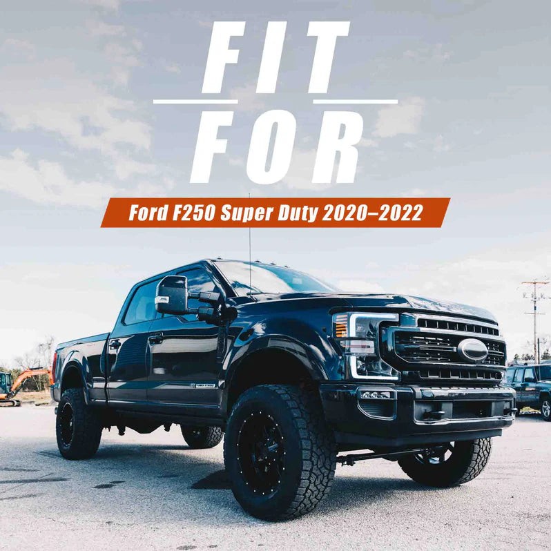A Pair Black Full LED Headlights Fit Halogen 2020-2022 Ford F250 F350 Super Duty