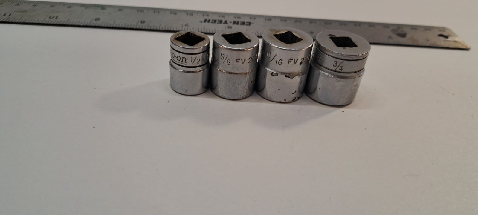 Snap On Tools F241, fv221, fv201,f-161, sae 12 pt. 3/8″ Drive USA Made Sockets
