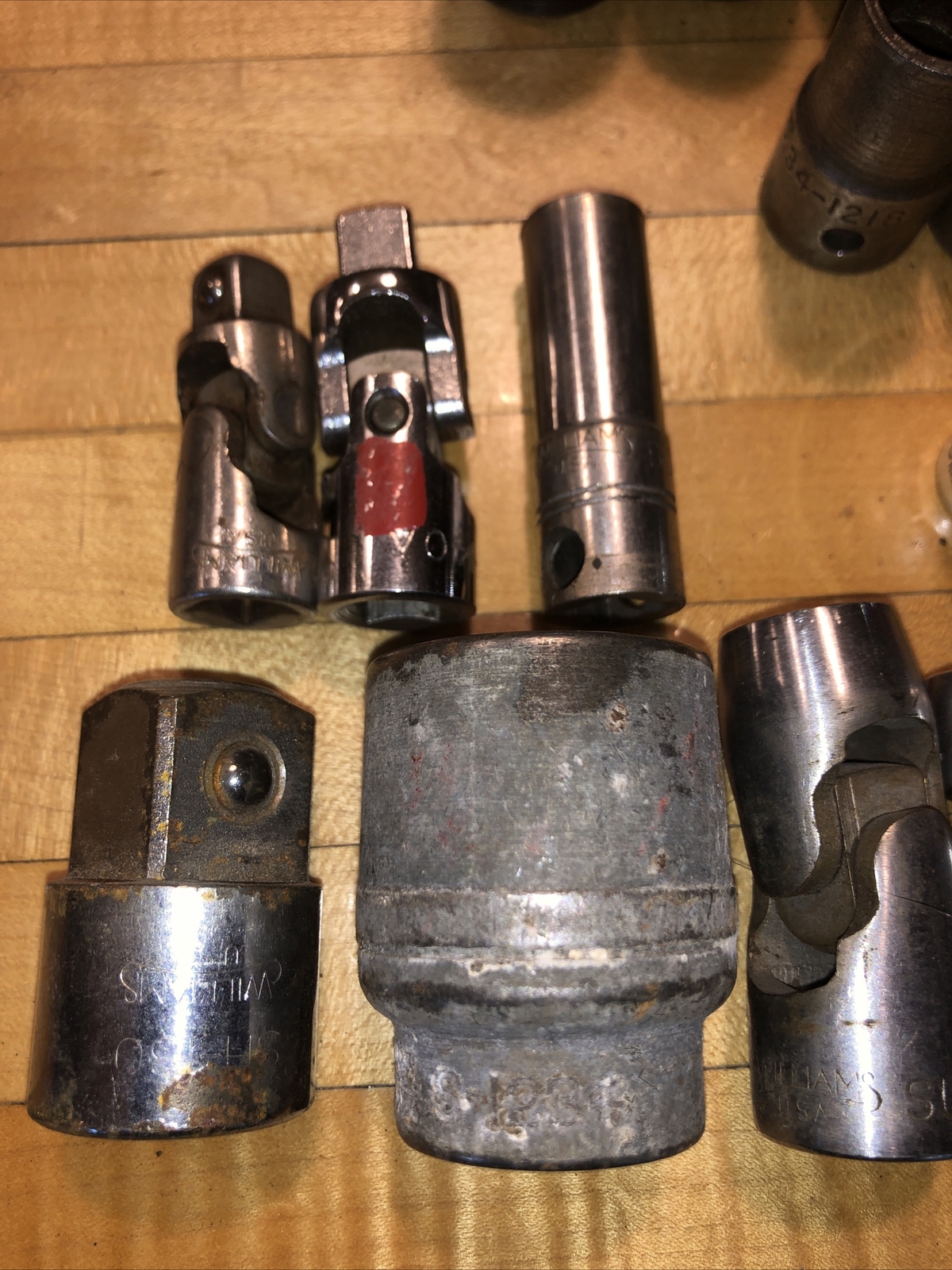 VTG 55pc Williams Vulcan 1/2” Impact 3/8” Socket Lot SAE Swivel Adapter 1/2 3/4