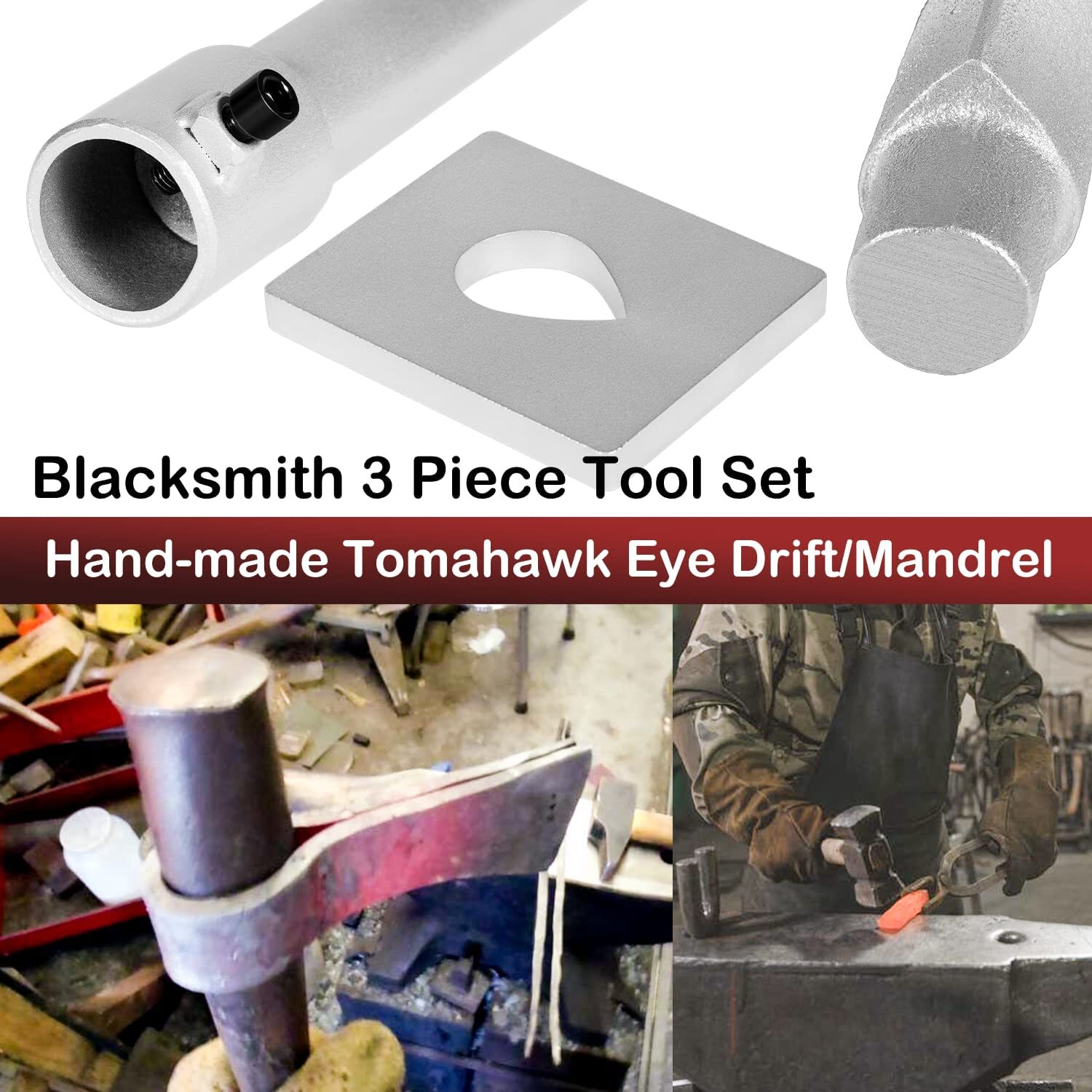 Blacksmith Tomahawk Drift Tools Kits Fits for Blacksmithing Hand-Made Tomahawk