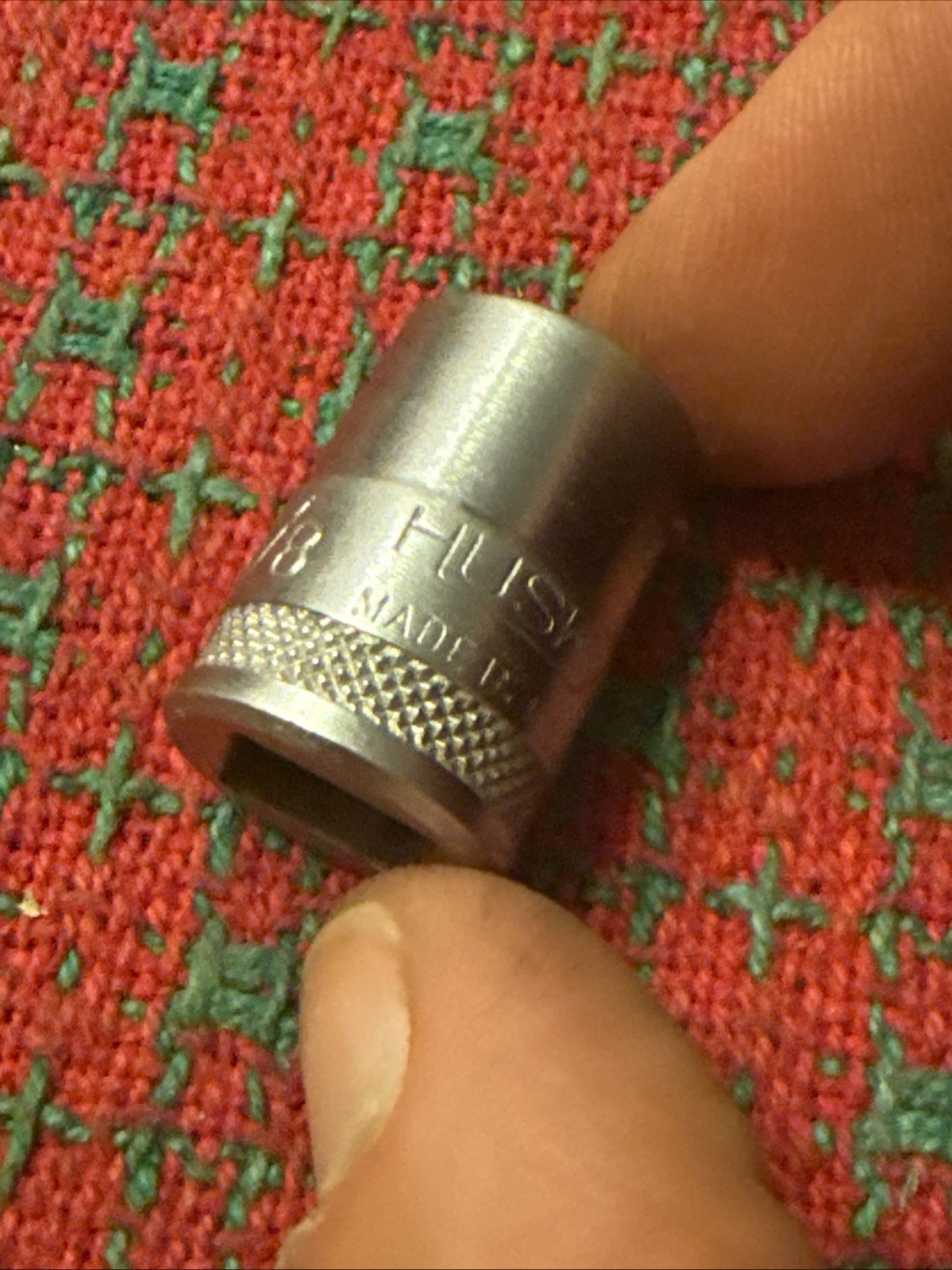 Vintage Husky Tools 3/8 Socket Double Square 8pt 3/8 Dr USA 🇺🇸 Early Knurl