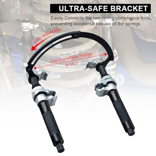 Coil Spring Compressor Tool 2645 Pound Capacity 3 Piece Set MacPherson Strut