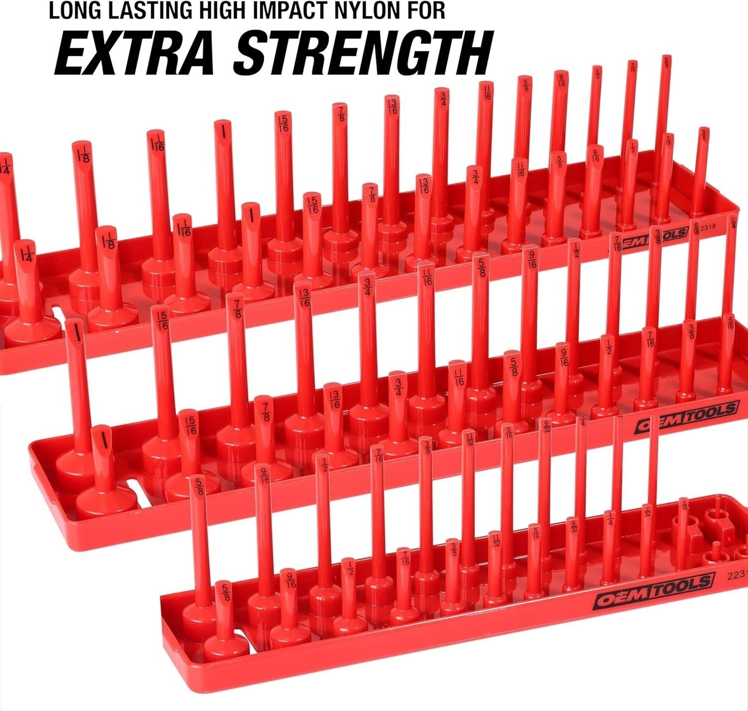 ABS Plastic 6-Piece Socket Tray Organizer Set – Perfect for Workshop or Garage