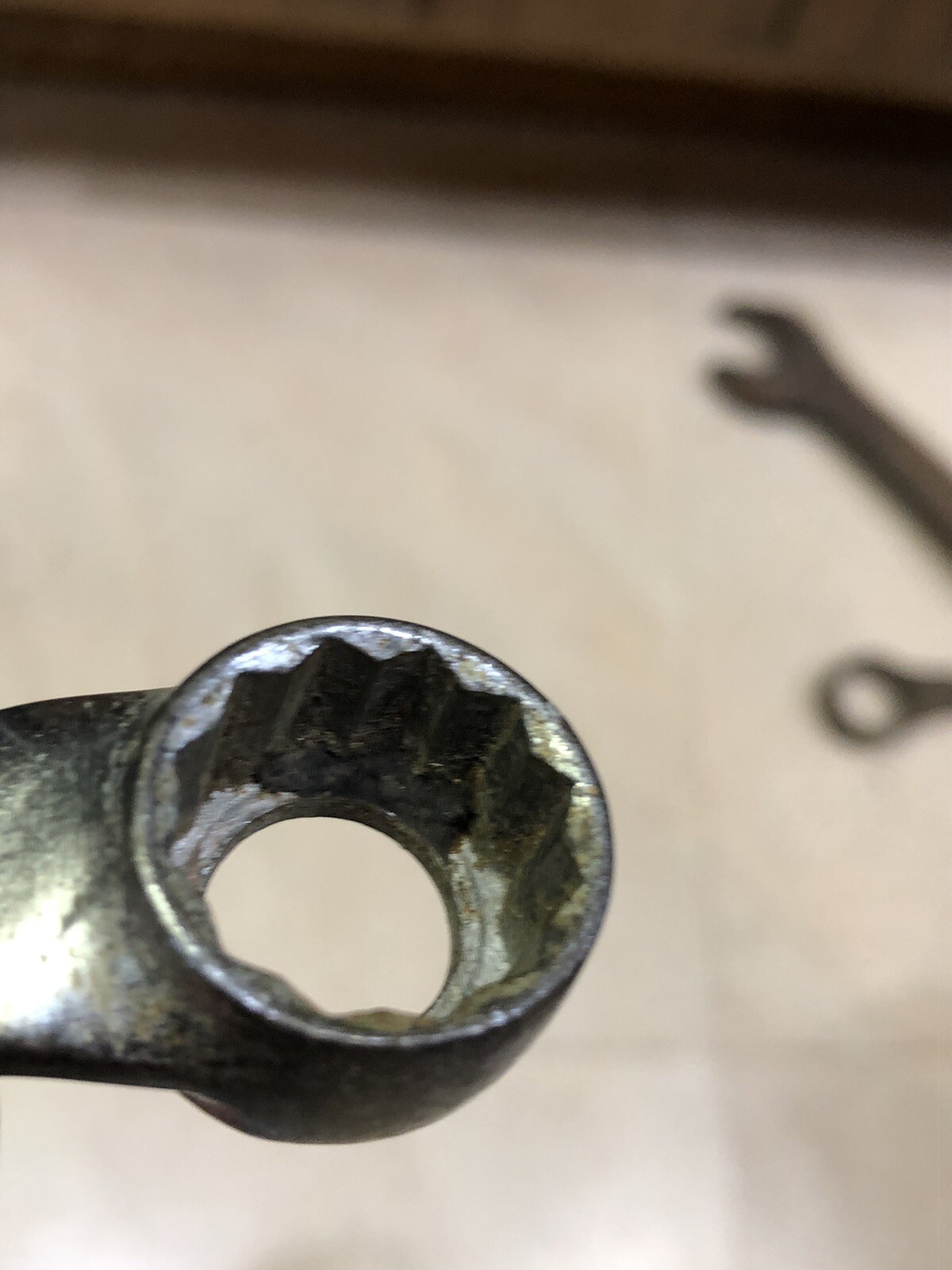 Vintage Snap-on Tools S-8164-A 5/8 Starter+Head Bolt Obstruction Box End Wrench