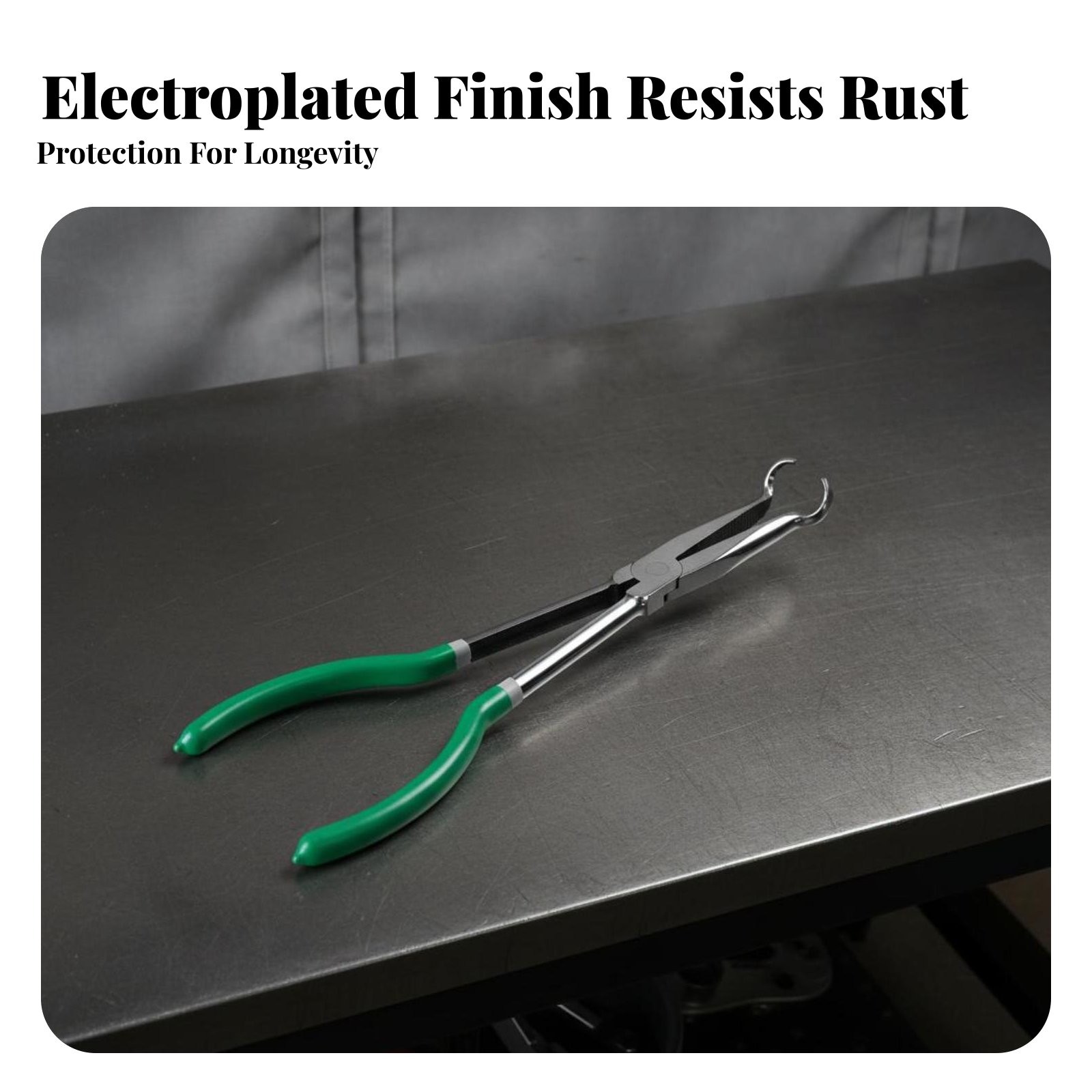 Hose Gripping Pliers Steel Rubber Handle Durable Narrow Space Tool for Home