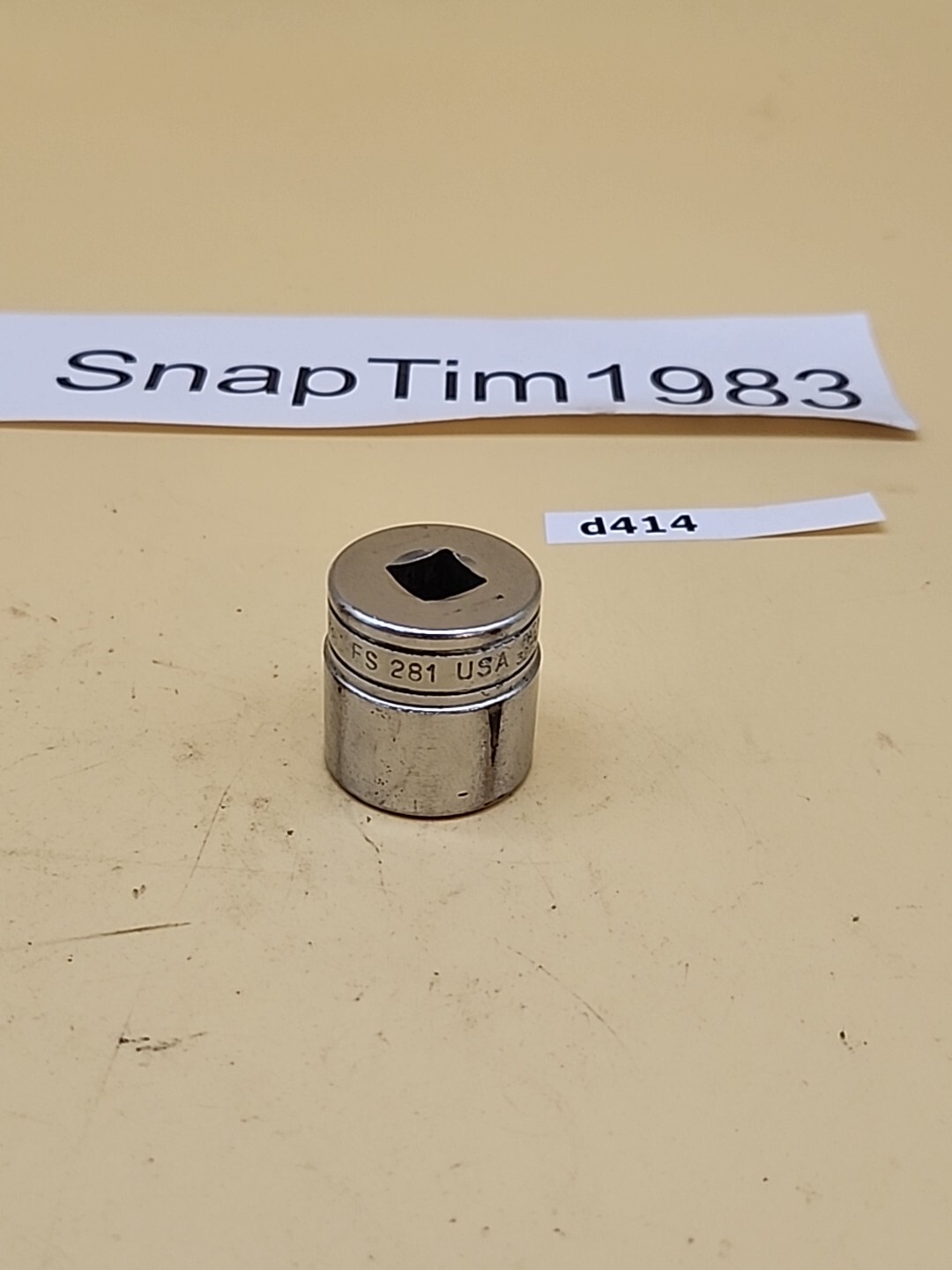 Snap-on Tools FS281 7/8″ SAE Flank Drive Shallow Socket 3/8″ Drive 6 Point USA