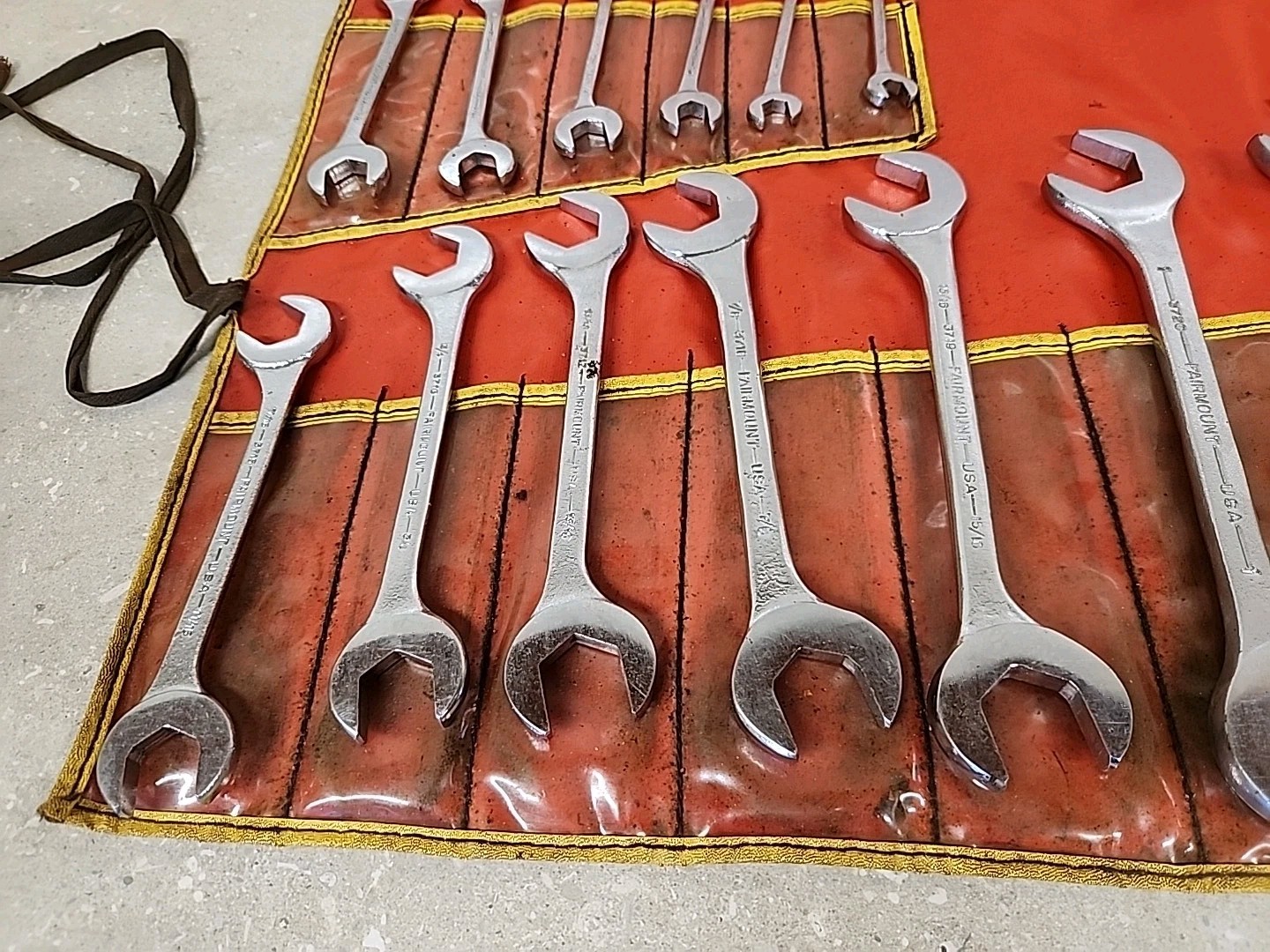 Fairmount 18 PC Angled Wrench Set SAE W/Pouch C-180 Made In USA Vintage HTF