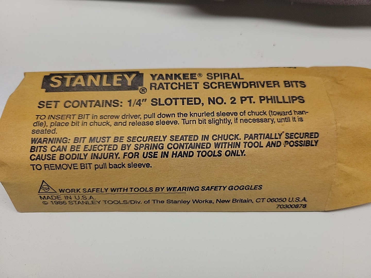 Stanley Yankee 68-130 130A Spiral Ratchet Screwdriver NOS No. 2 Phillips Flat