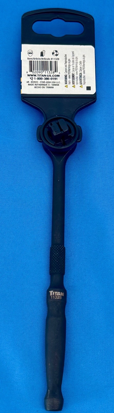 Titan 11328 1/4 Inch Dr Swivel Head Micro Ratchet