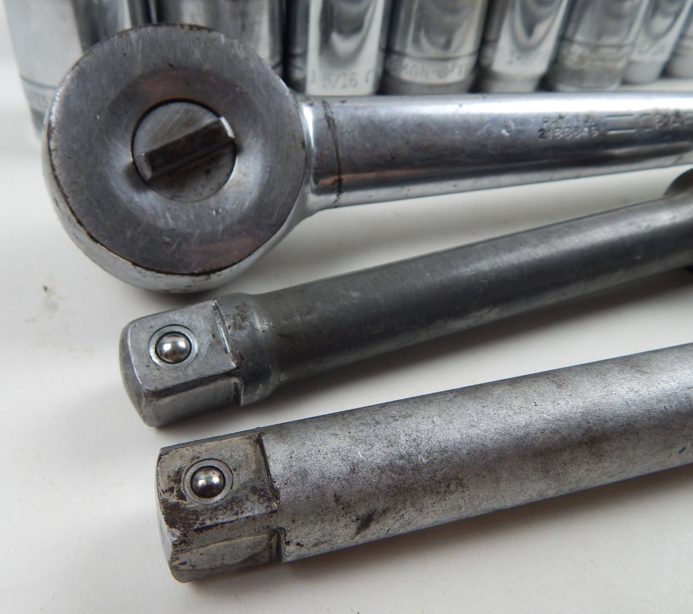 Vtg Craftsman Circle K & -V- Series 3/4″ Drive 20pc Socket Set Ratchet Extension