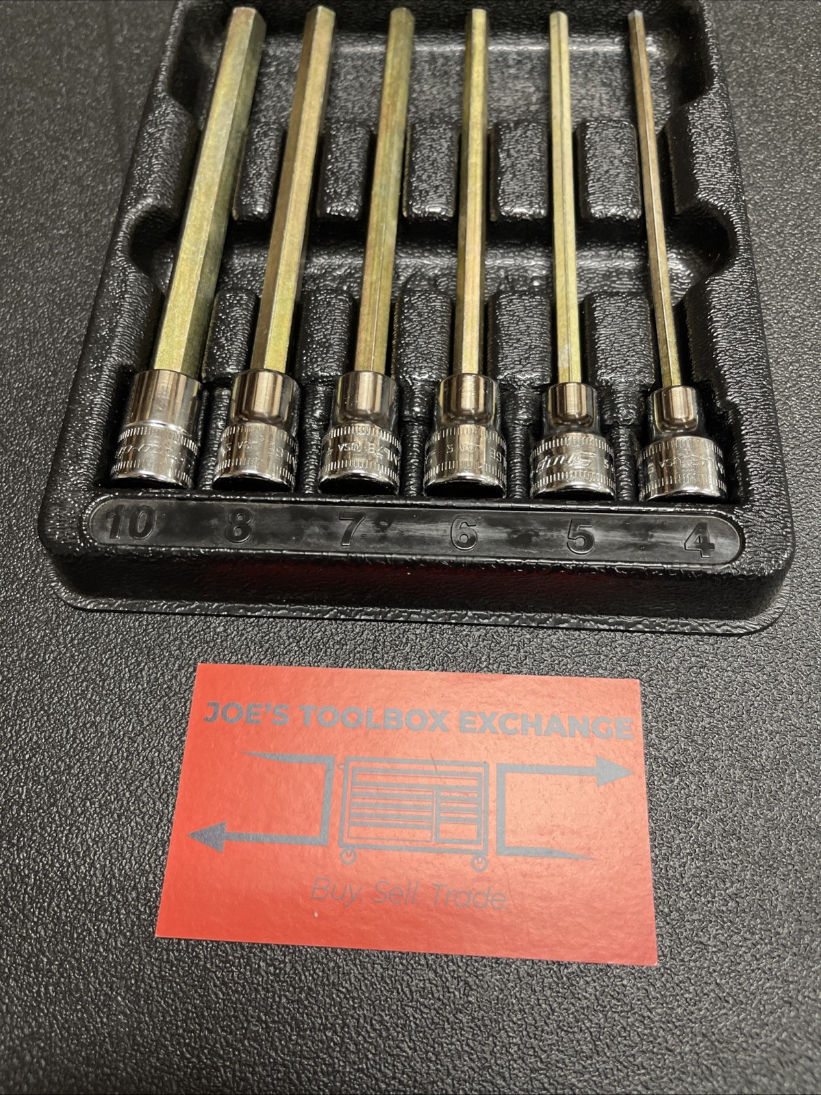 Snap-On Tools USA 6pc 3/8″ Drive METRIC Long Hex Bit Socket Set 206EFAML