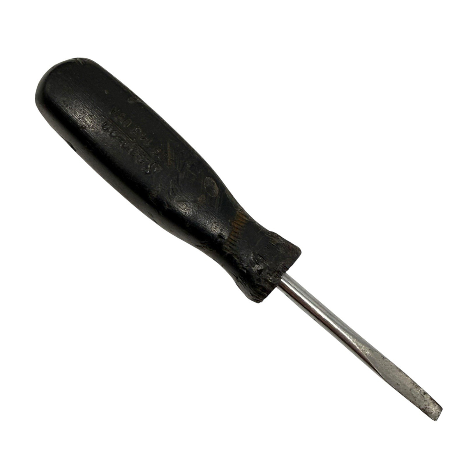 Snap On Tools SSD145 & SDD4 Flat Tip Slotted Screwdriver Black Hard Handle USA