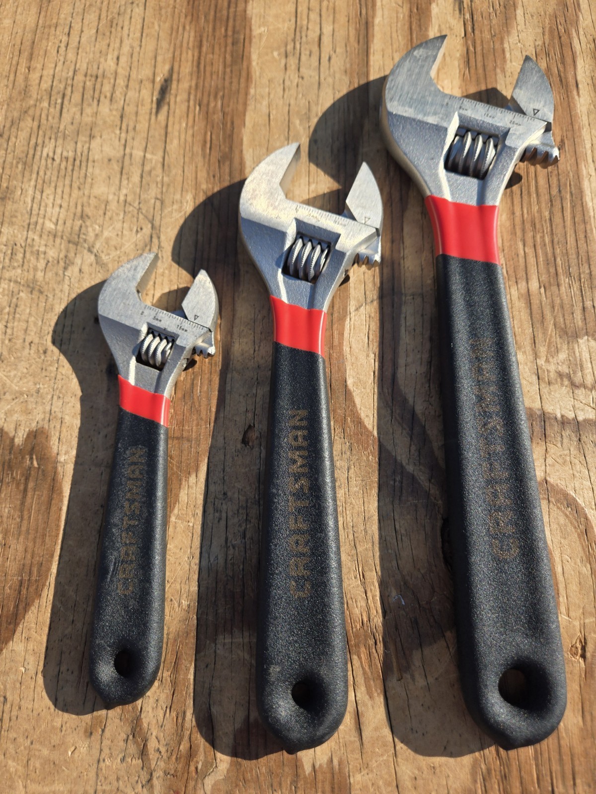 Vintage 3pc SEARS Craftsman USA Professional Adjustable 6-8-10″ Wrench Set 44015