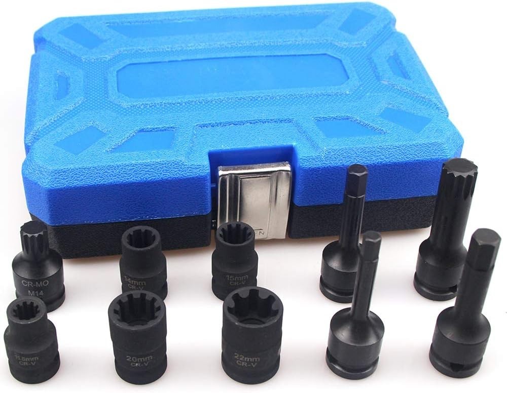 10PCS Brake Caliper Socket Set 11.5mm 20mm 22mm H7 H9 for Audi VW BMW Benz