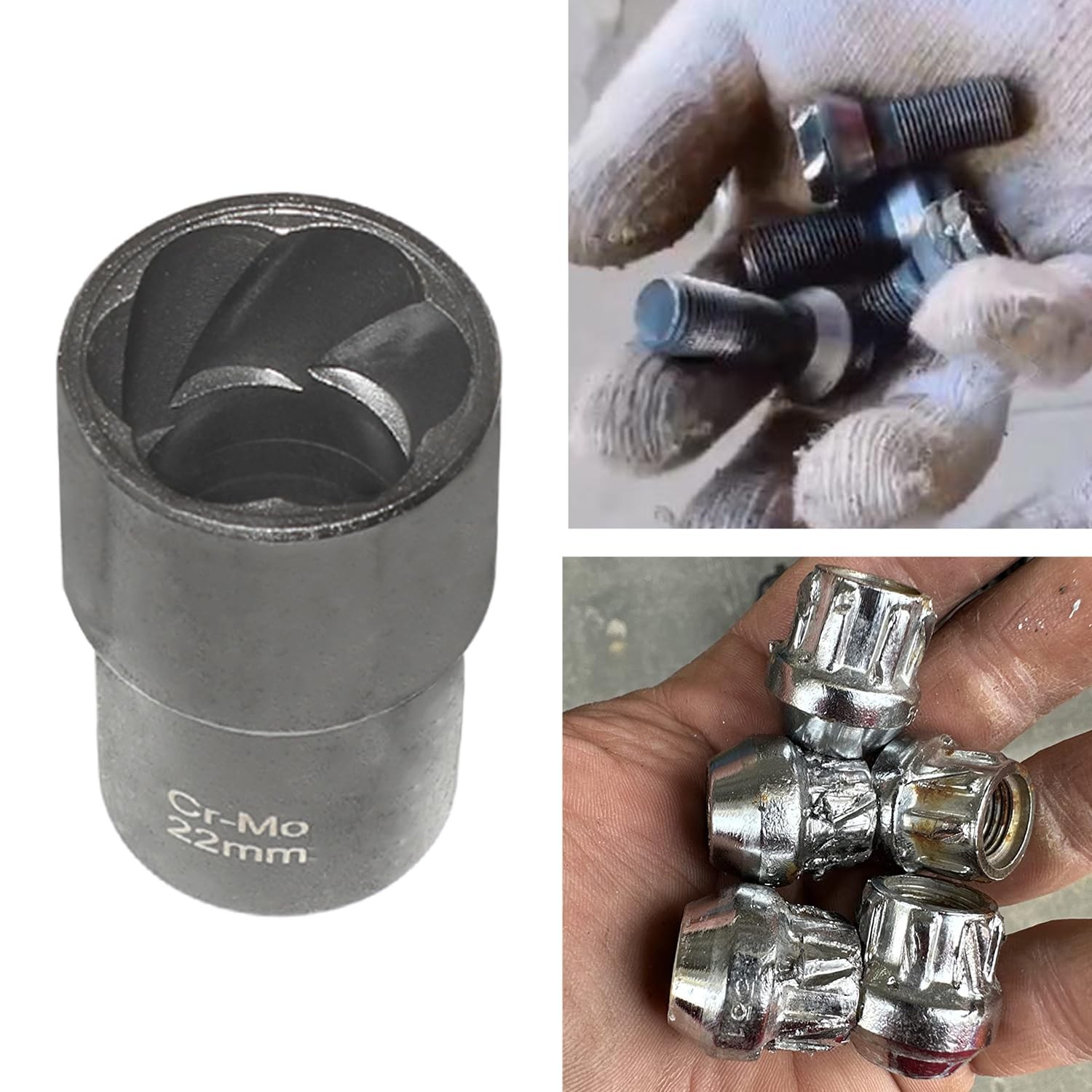 22-Piece Bolt Nut Extractor Set – Impact Lug Nut Remover & Wheel Lock Removal To