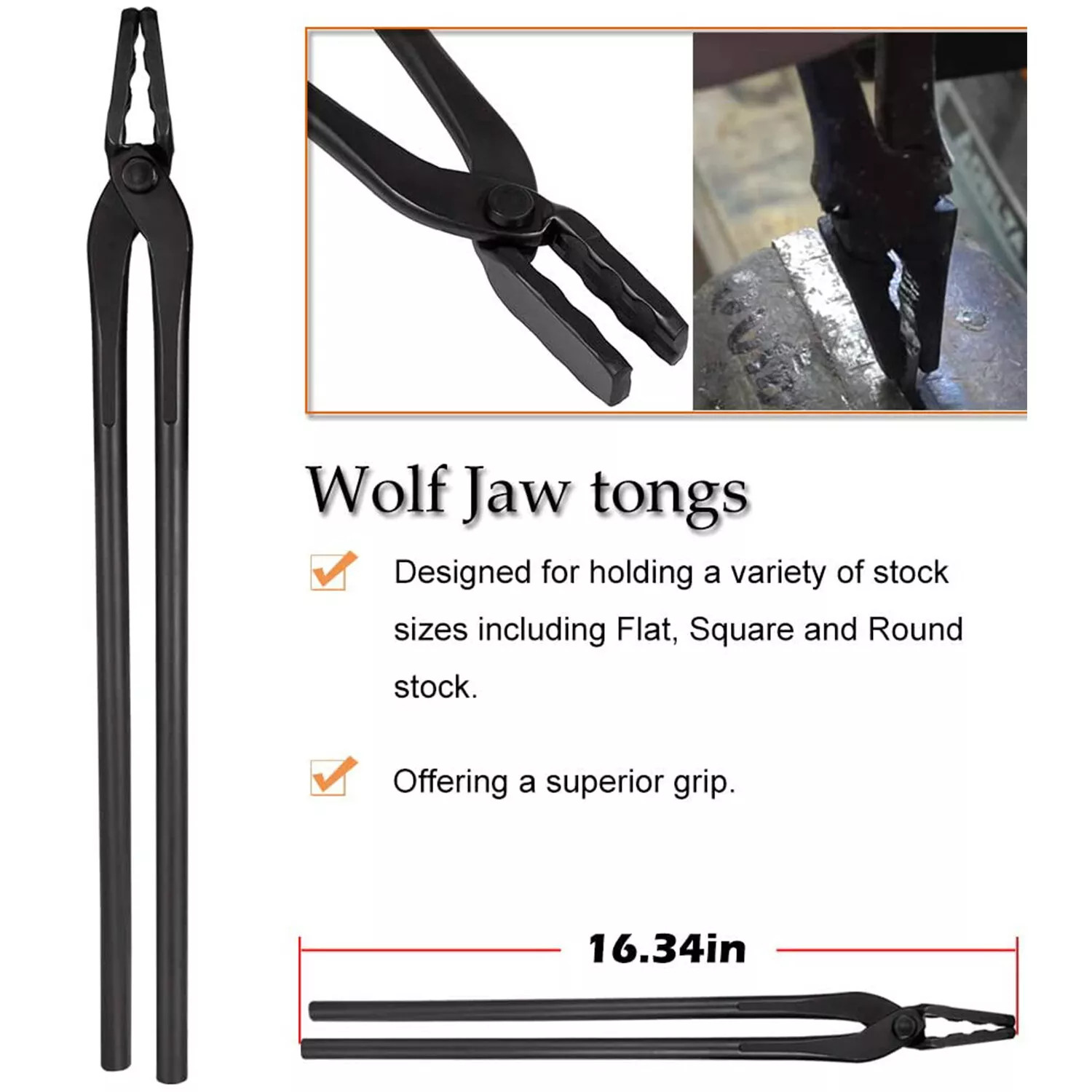 Knife Making Tongs Blacksmith Bladesmith Tong Set Vise Anvil Forge Tools 5PCS