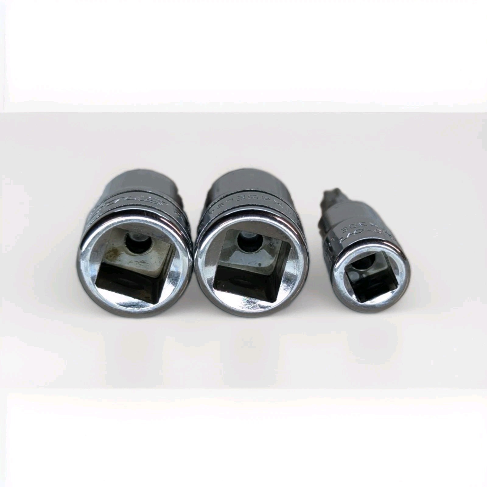Snap-on 3pc Torx Bit Socket Set FTX50E T50 FTX45E T45 3/8 & TTX30E T30 1/4 Drive