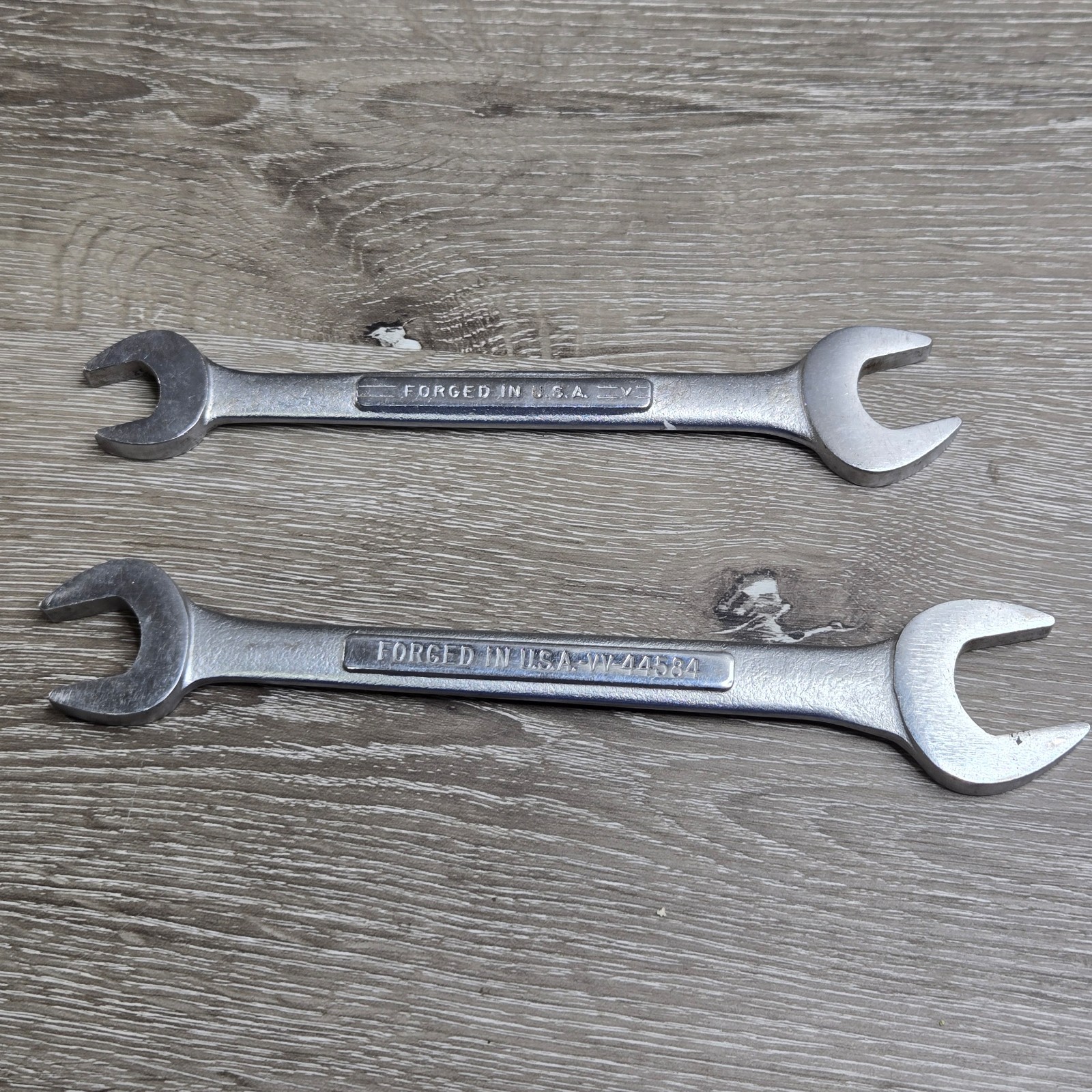 Craftsman Lot 2 Double Open End Wrench 7/8 X 3/4 X 5/8 VV 44584 V USA