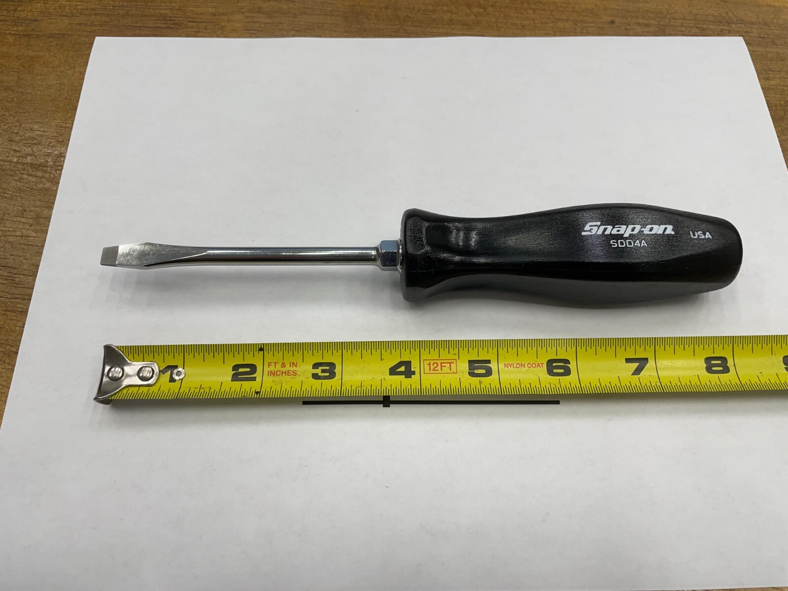 Snap-on Tools USA NEW BLACK Hard Handle 1/4″ Flat Head Screwdriver SDD4A