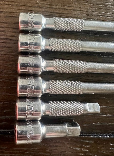 Matco 1/4 Drive 6 Piece Standard Extension Chrome Set