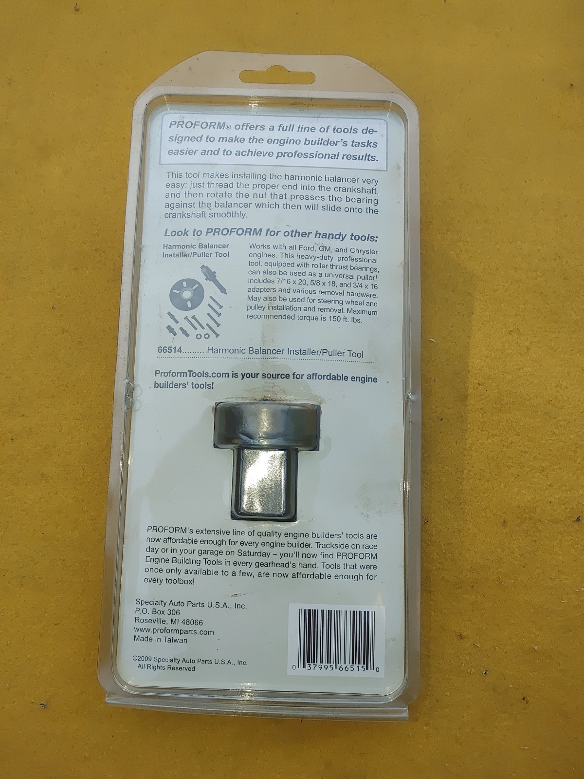 Proform 66515 Harmonic Balancer Installer Shop Tool