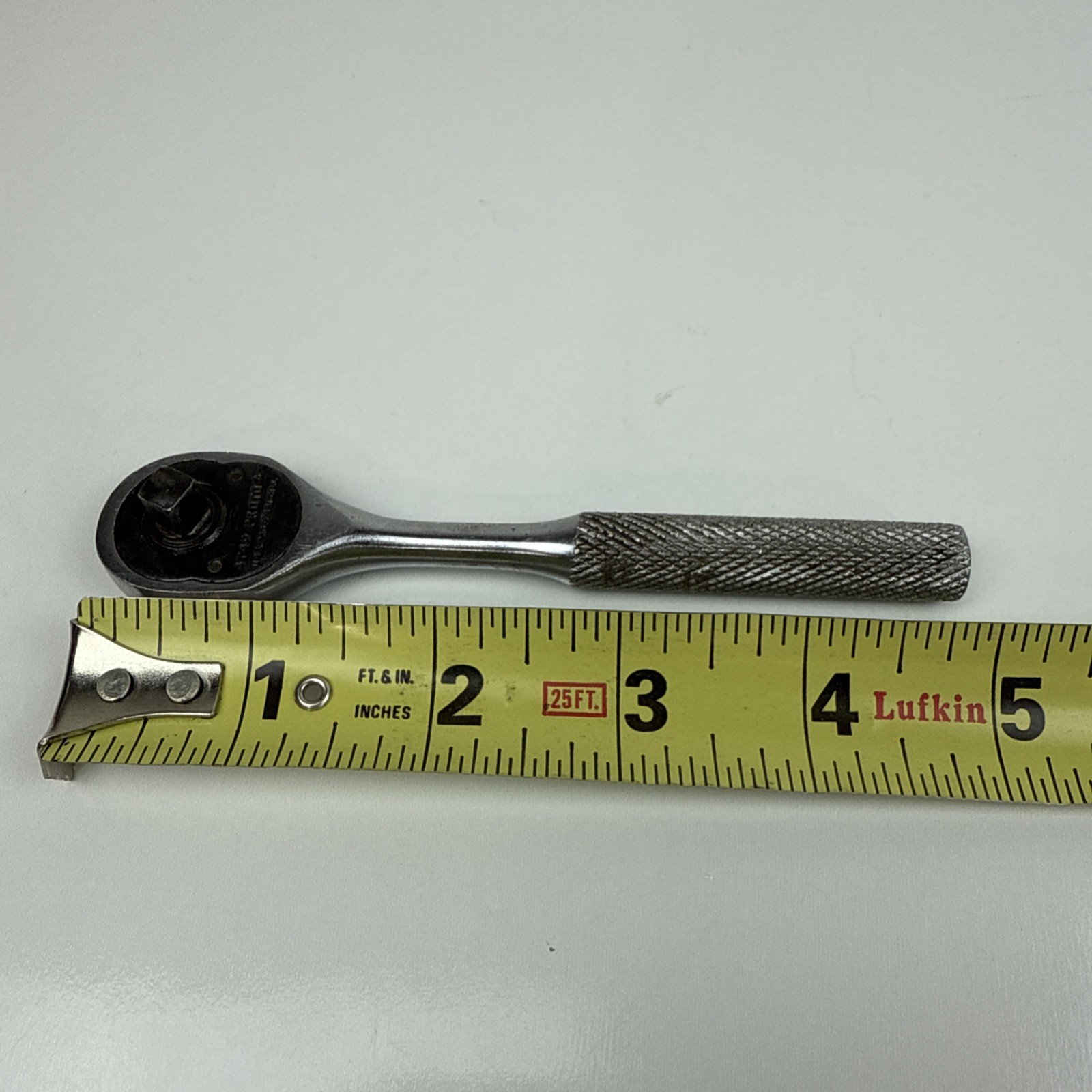 Proto No. 4749 Ratchet 1/4 Inch Drive with Knurled Handle 5” Vintage USA.