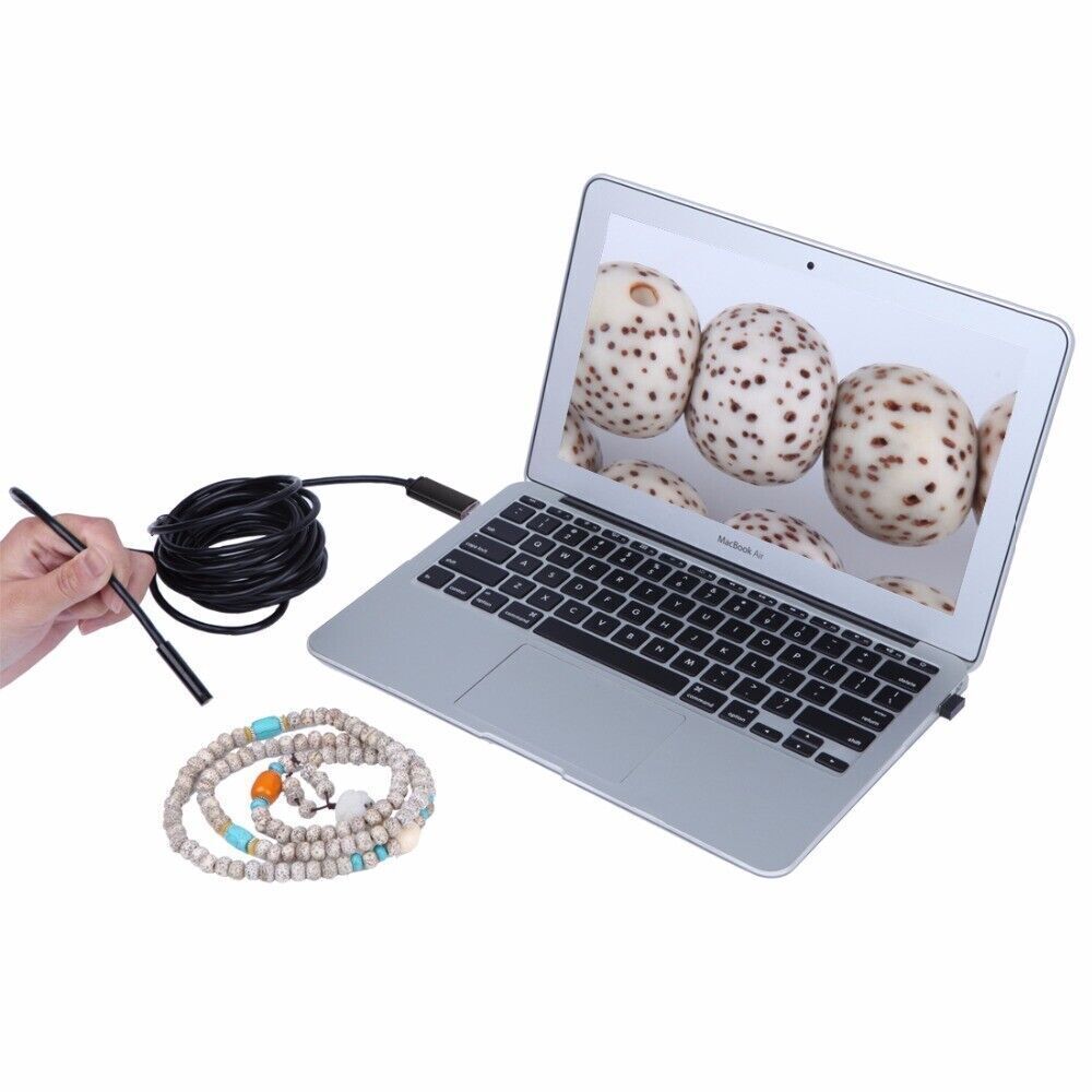 7mm 5M Car Endoscope HD 6Led Android PC USB Borescope Inspection Camera-US Stock