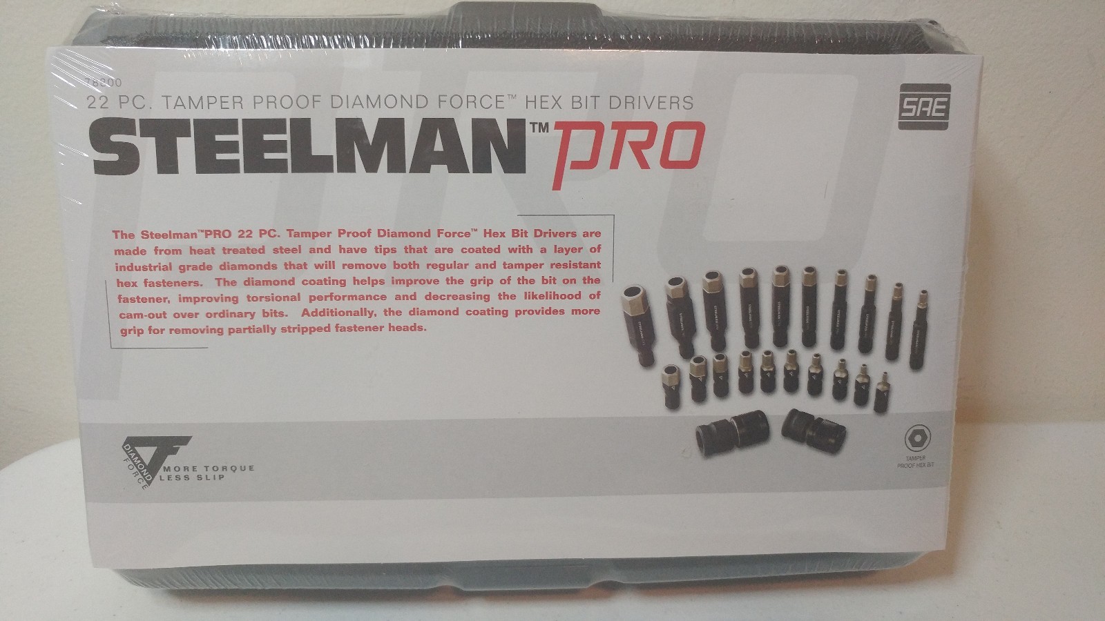Steelman Pro 78800 22 PC Tamper Proof Diamond Force Hex Bit Drivers