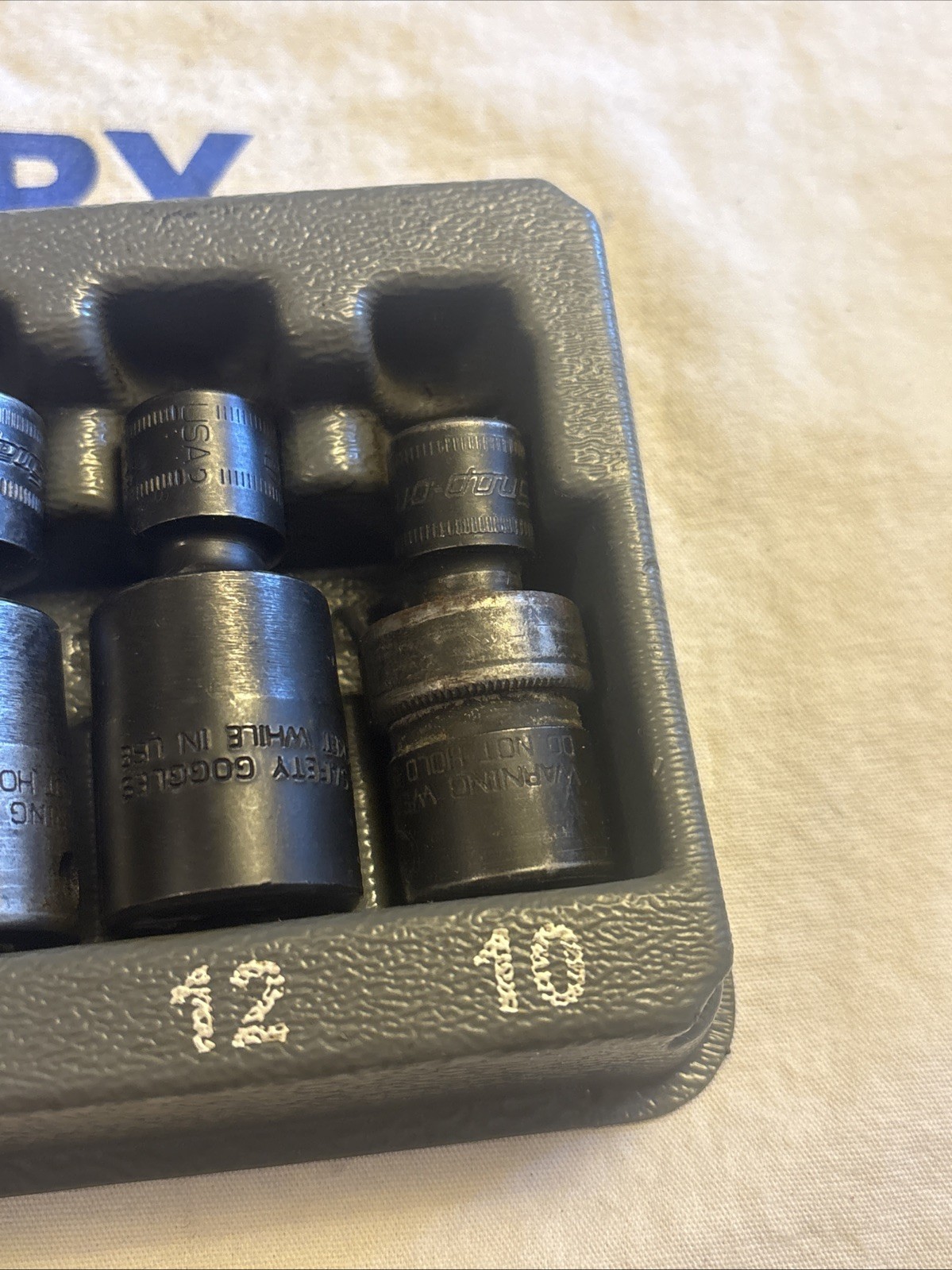 Snap-on USA 3/8″ Dr 6pt Metric Swivel Impact Socket Set (10-15, 17 and 18 m)