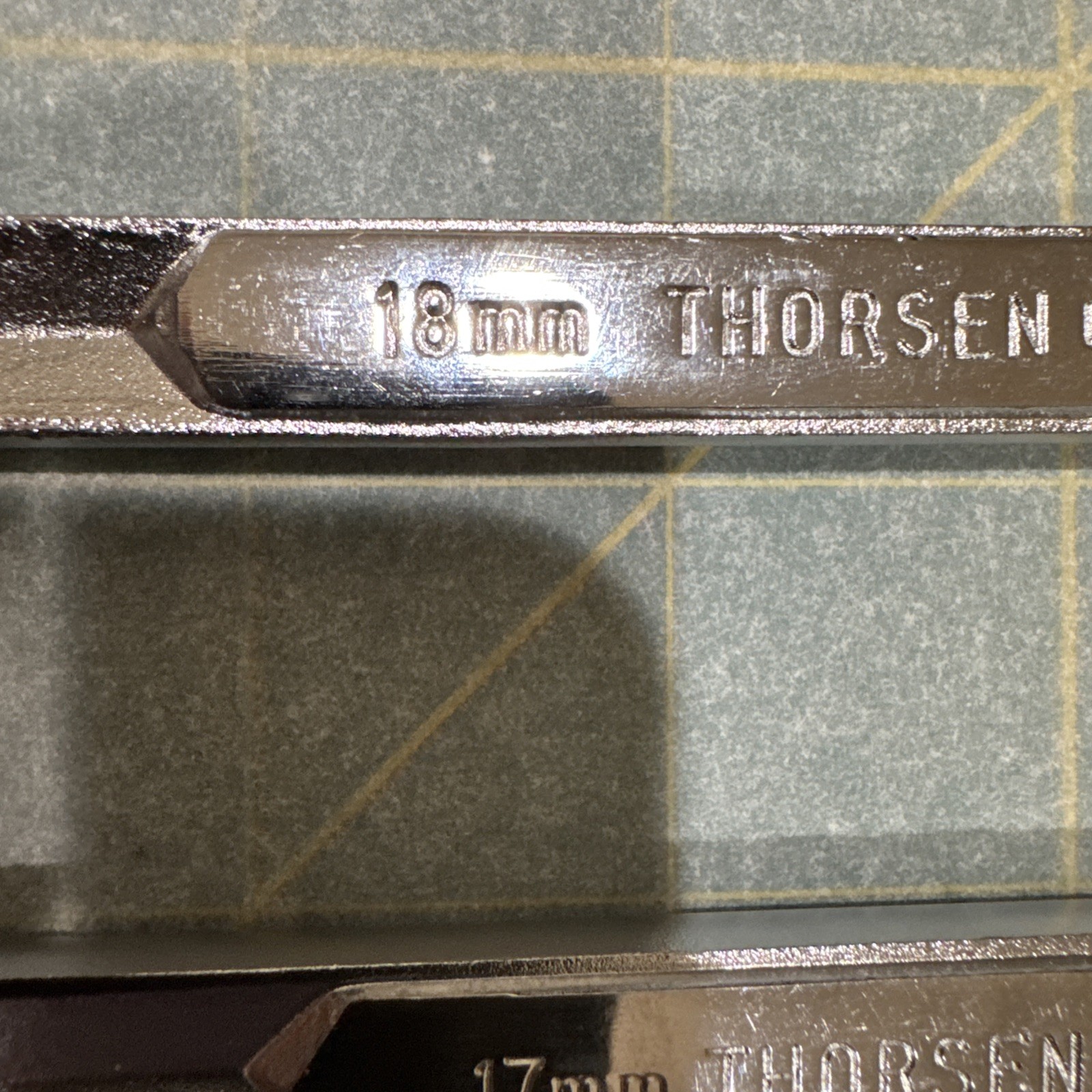 Vintage Thorsen 8 Piece Metric Combination Wrench Set Made in USA
