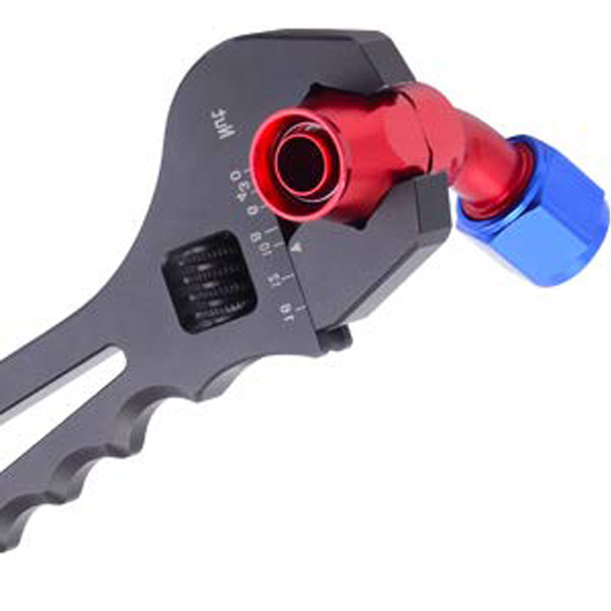 AN Hose Fitting Wrench Spanner Lightweight Adjustable Aluminum 3AN-16AN Black