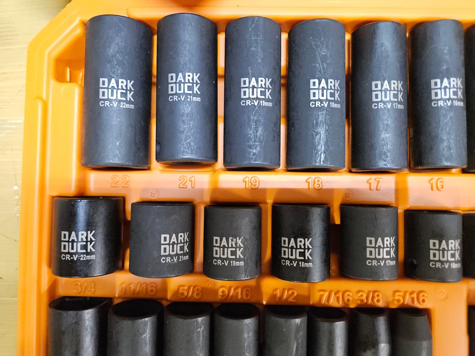 50 Piece 3/8-Inch Drive Impact Socket Set Master SAE-Metric