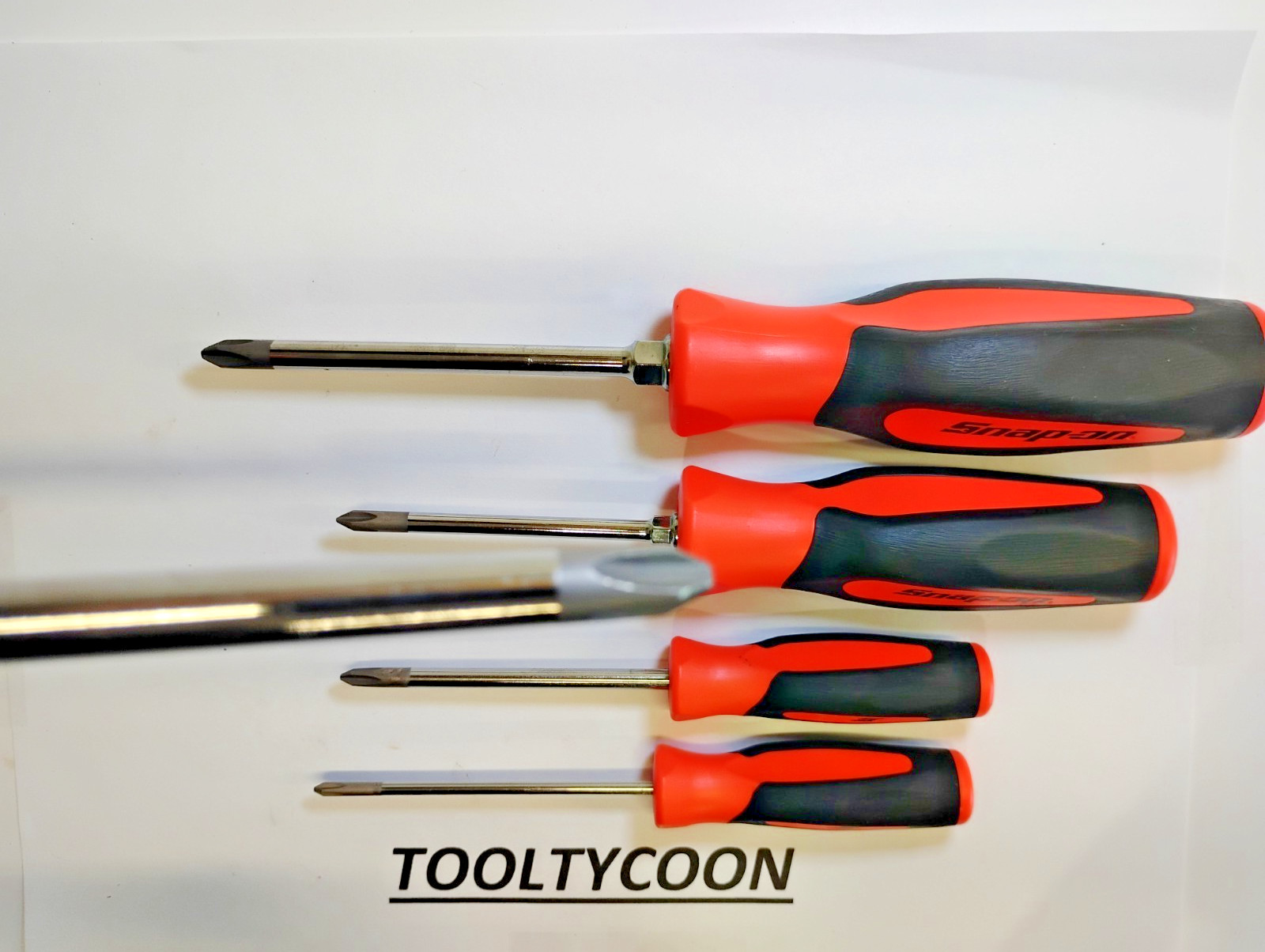 Snap-on Tools NEW 5pc ORANGE Soft Grip ALL PHILLIPS TIP Screwdriver Set SGDP50BO