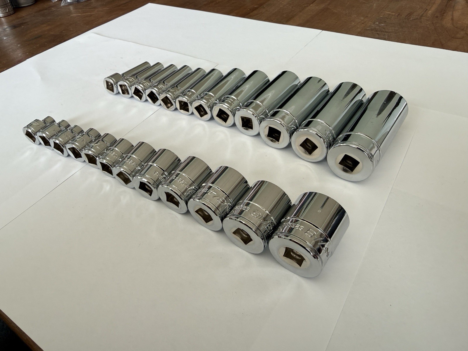 ICON Professional 3/8” Drive 6Pt SAE Shallow/Deep Socket Chrome-Choose Size SAE