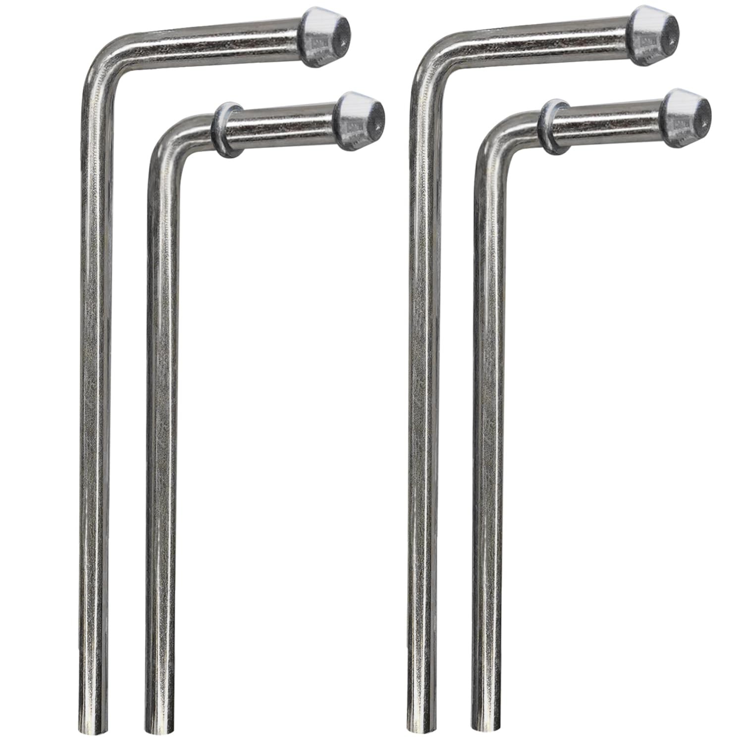 4Packs Universal Exhaust Hangers Rod 9.5″ Long 90° Bend Exhaust Muffler Hange…